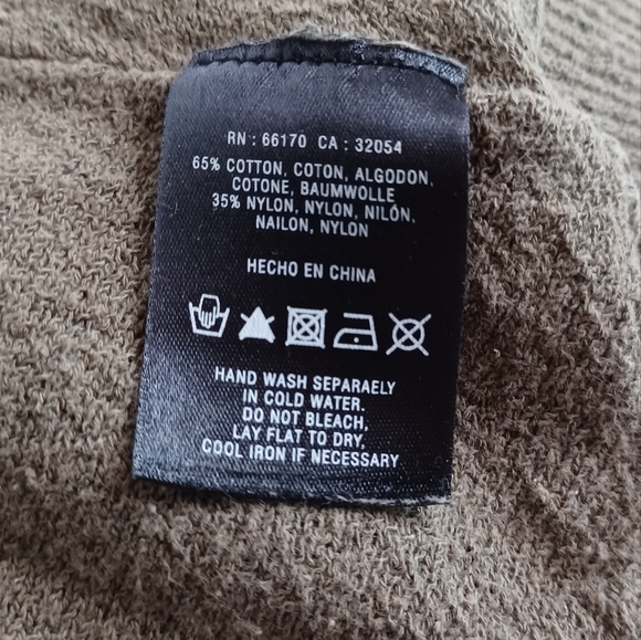 Anthropologie Sparrow Olive Green Woven A-Line Knit Top Women's Size S (6-8) - Picture 6 of 8